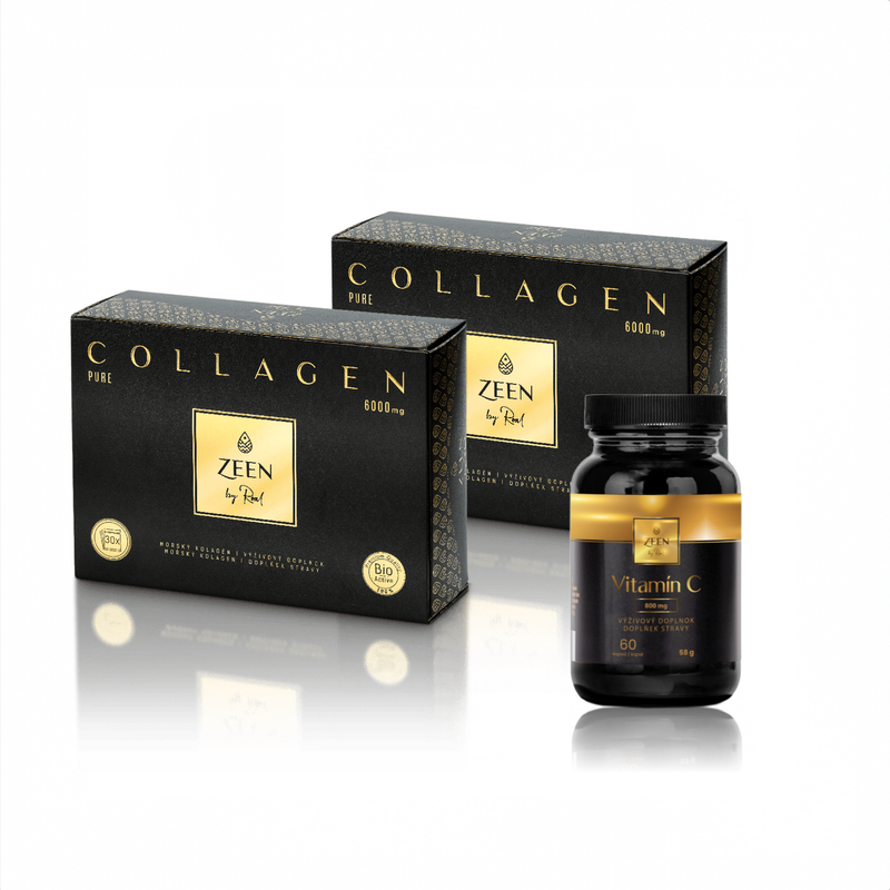 ZEEN 2x Collagen Pure 6000 mg 30 denních dávek s dárkem Vitamin C