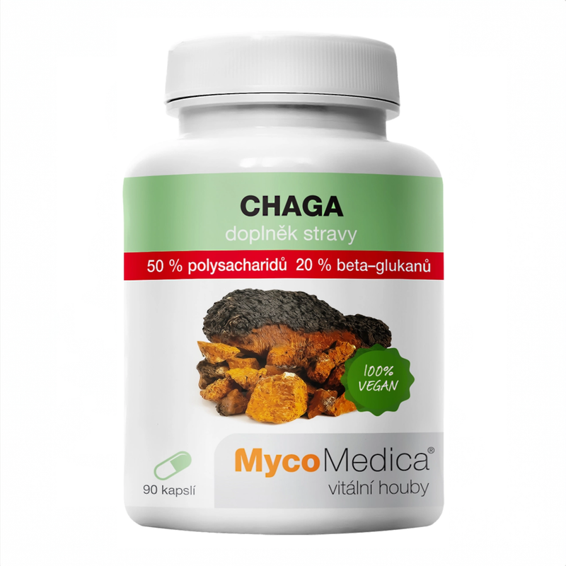 MycoMedica Chaga 50 % 90 rostlinných kapslí