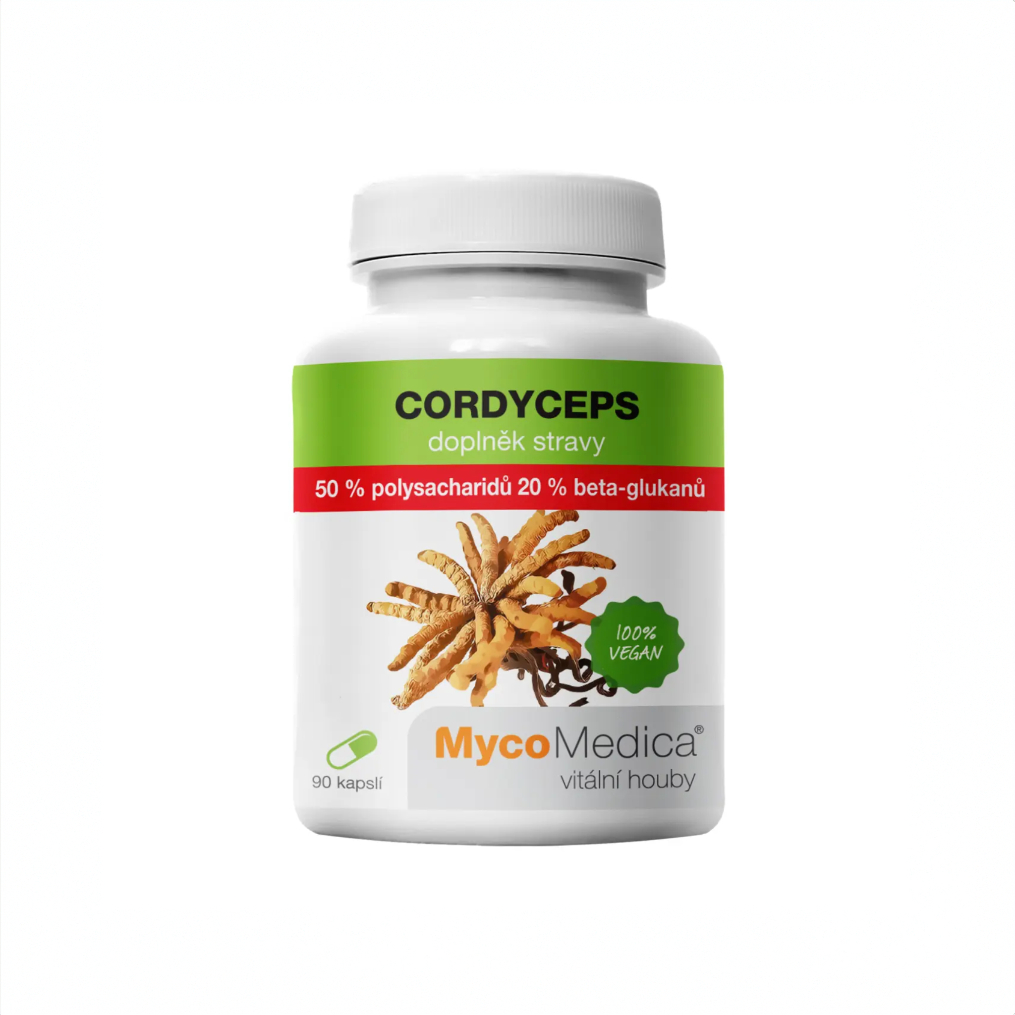 MycoMedica Cordyceps 50% 90 rastlinných kapsúl