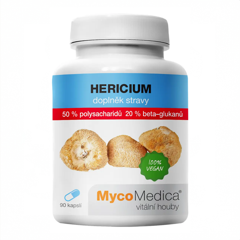 MycoMedica Hericium 50 % 90 rostlinných kapslí