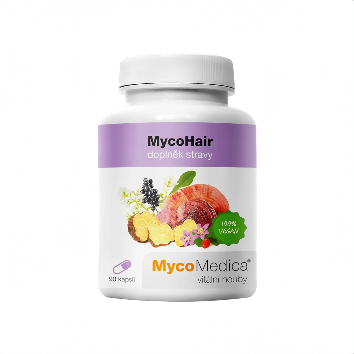 Mycomedeica MycoHair 90 rostlinných kapslí