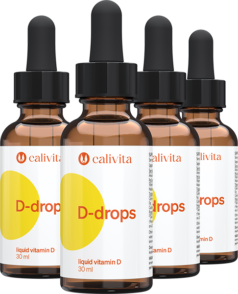 Calivita Vitamín D kvapky D-drops 4x30ml Family pack