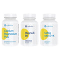 Set CaliVita horčík magnézium MagneZi B6, Calcium Magnesium Plus a Ca-Mg with D+K s vitamínom D3 a K