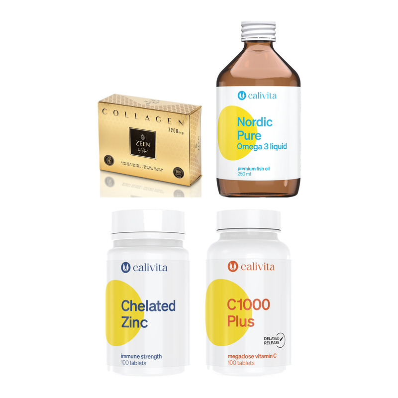 Omega-3 + zinok + vitamín C + ZEEN Lemon — packshoty GrowMedica